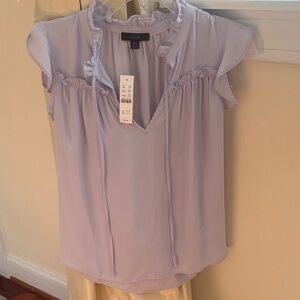 J. Crew Women's Light Purple Flowy Ruffle Blouse XXS NWT